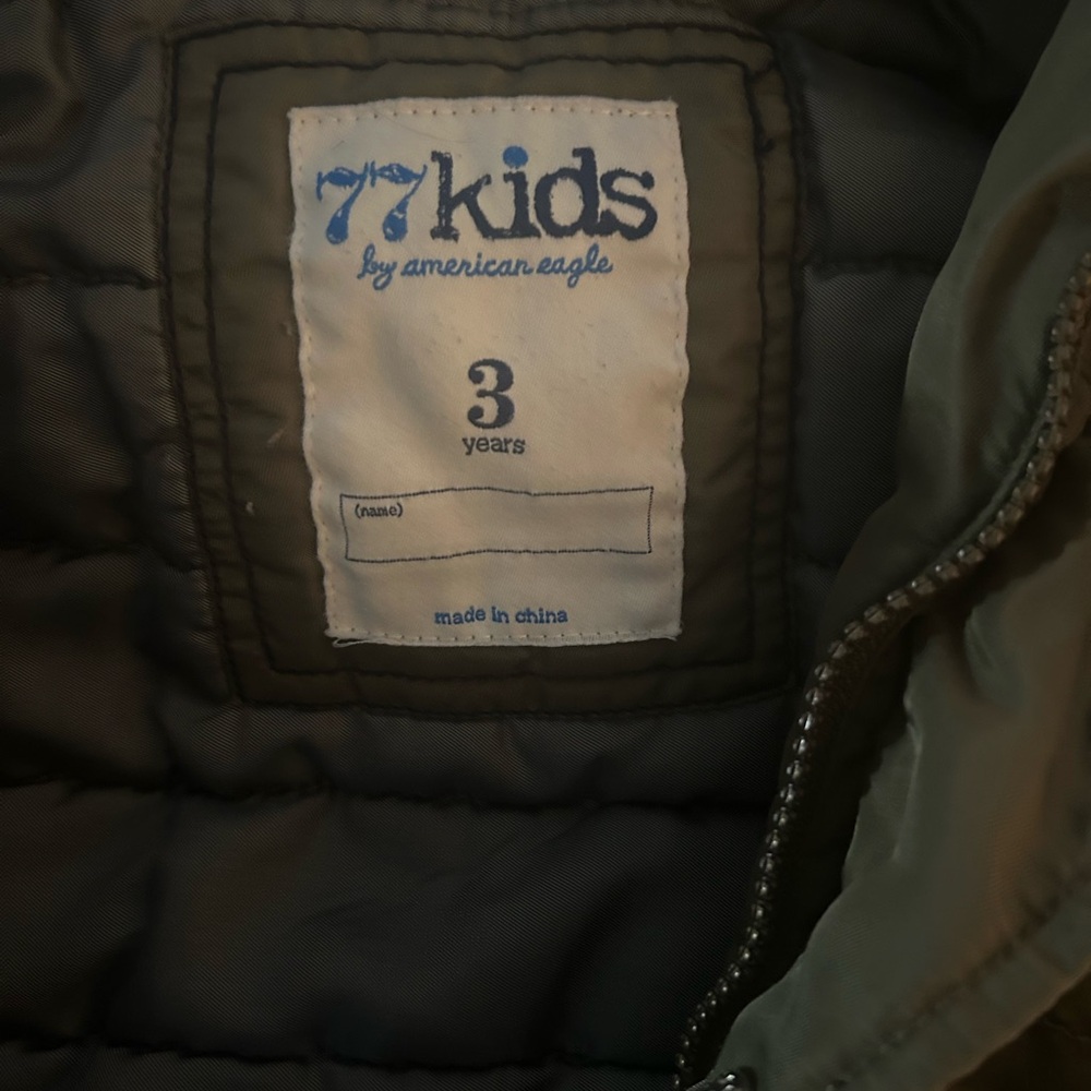 American Eagle Outfitters Kids Puffer Jacket - Olive Green